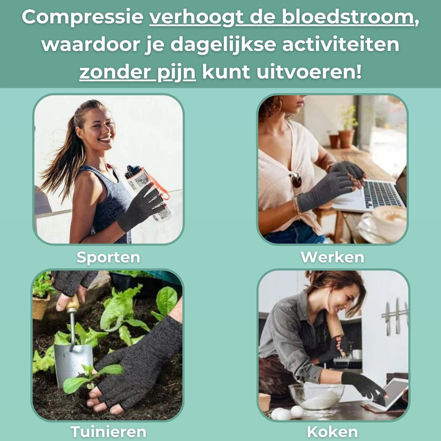 Pijnverlichtende Compressie Handschoenen